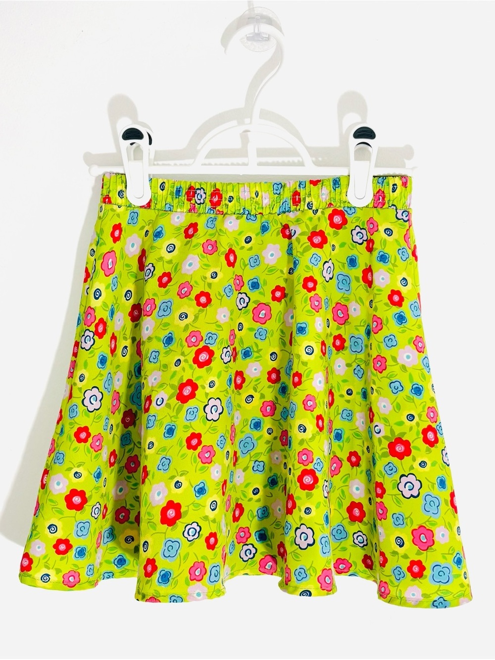 Vintage Y2K N.O.W. Concepts by Coucebra Made in Canada Neon Lime Skirt S 7/8